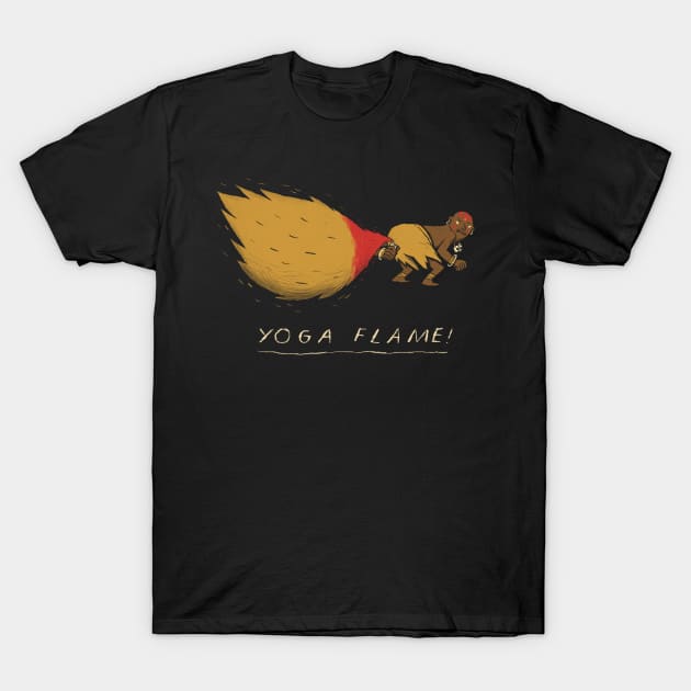 yoga flame T-Shirt by Louisros